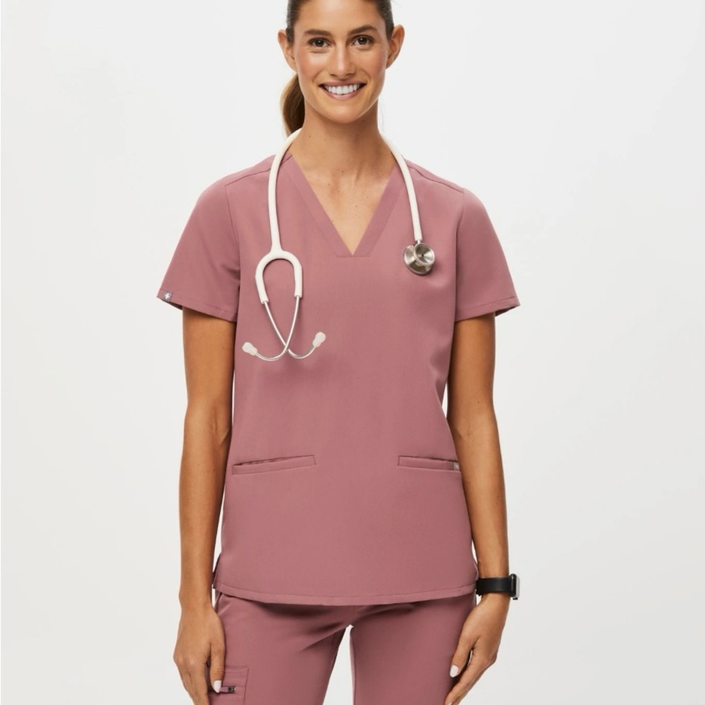 Figs Mauve Casma Small Scrub Top